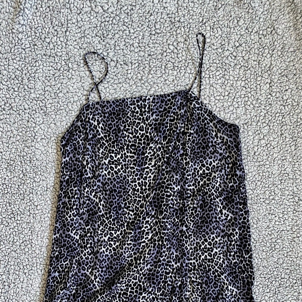 Motel Rocks Datista Slip Dress in Rar Leopard Grey
